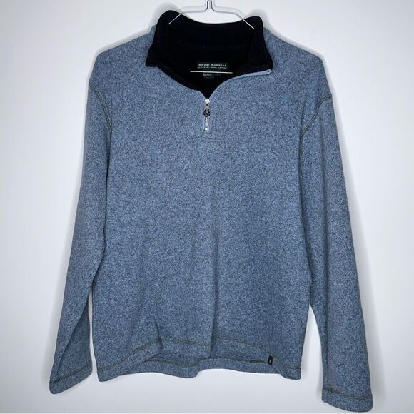 Royal Robbins Heather Blue 1/4 Zip Outdoor Adventure Top in Size Large - Picture 4 of 4